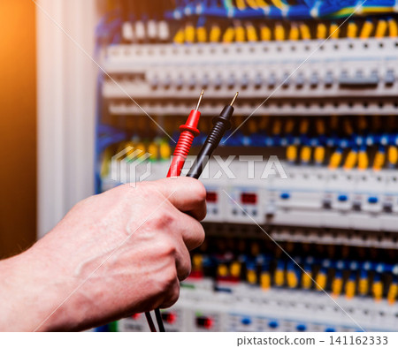 Electrical measurements with multimeter tester Electrical measurements with multimeter tester 141162333