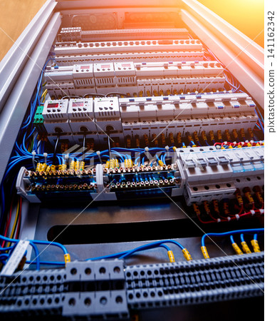 Voltage switchboard with circuit breakers. Voltage switchboard with circuit breakers. 141162342
