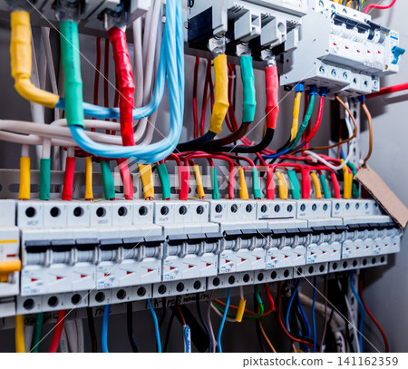 Electrical equipment. Background and texture Electrical equipment. Background and texture 141162359