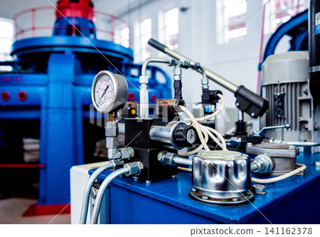 Turbine generators. Hydroelectric power plant. Turbine generators. Hydroelectric power plant. 141162378