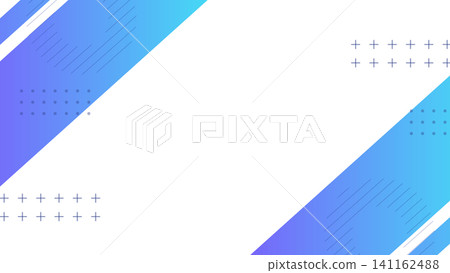 Blue gradient Memphis-style business frame background, landscape orientation 16:9 Blue gradient Memphis-style business frame background, landscape orientation 16:9 141162488