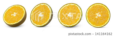 Chocolate orange half, cut in a slice of chocolate orange isolated collection, set. Chocolate orange half, cut in a slice of chocolate orange isolated collection, set. 141164162