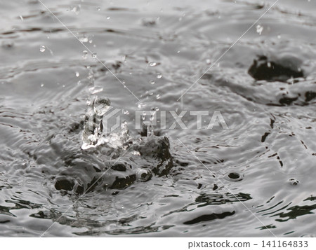 水滴落在水面上 水滴落在水面上 141164833