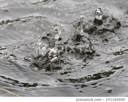 水滴落在水面上 水滴落在水面上 141164840