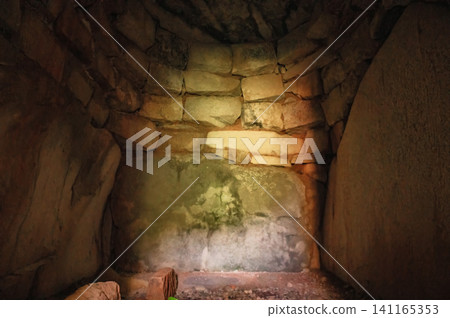 The interior of the ancient burial mounds in the Otobana Tumulus Cluster. The interior of the ancient burial mounds in the Otobana Tumulus Cluster. 141165353