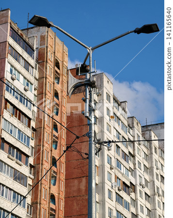 A civil defense siren with an emergency broadcast system, designed to issue air raid warnings during wartime A civil defense siren with an emergency broadcast system, designed to issue air raid warnings during wartime 141165640