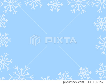 Snowflake frame illustration material Snowflake frame illustration material 141166157