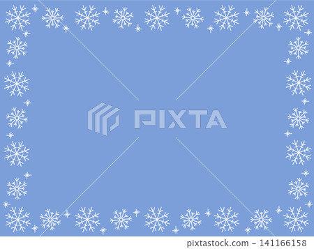 Snowflake frame illustration material Snowflake frame illustration material 141166158