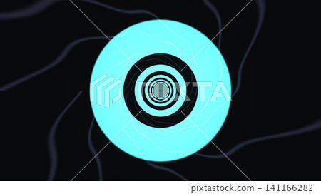 Circular design with concentric circles on black Circular design with concentric circles on black 141166282