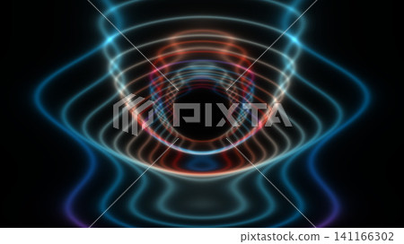 Colorful light waves in a symmetrical pattern 141166302