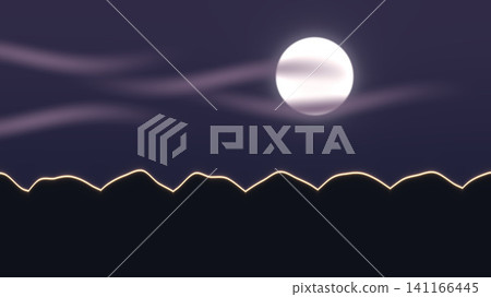 Moonlit night over a mountain landscape Moonlit night over a mountain landscape 141166445