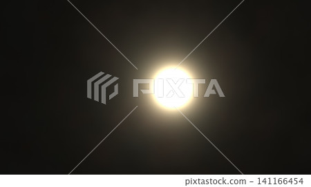 Bright full moon illuminated in a dark sky Bright full moon illuminated in a dark sky 141166454