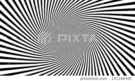 Twisting black and white spiral pattern design 141166485