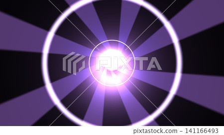 Bright light with radiating purple lines 141166493