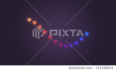 Colorful heart shapes on a gradient background Colorful heart shapes on a gradient background 141166641