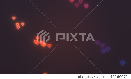 Colorful heart shapes on dark background Colorful heart shapes on dark background 141166671