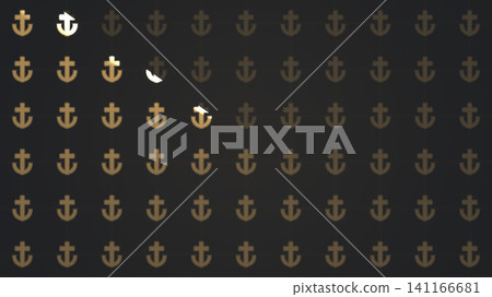 Repeating anchor pattern on dark background Repeating anchor pattern on dark background 141166681