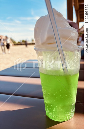Melting melon soda float 141166831