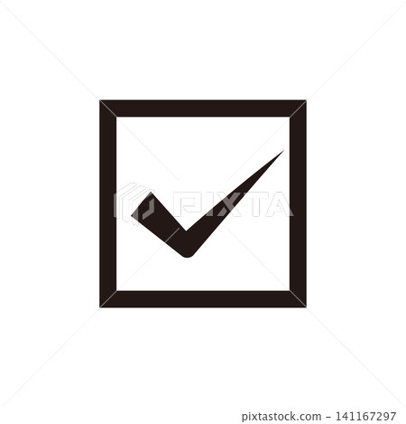 Illustration of a square checkbox Illustration of a square checkbox 141167297
