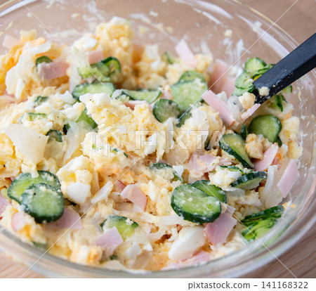 Freshly made potato salad Freshly made potato salad 141168322
