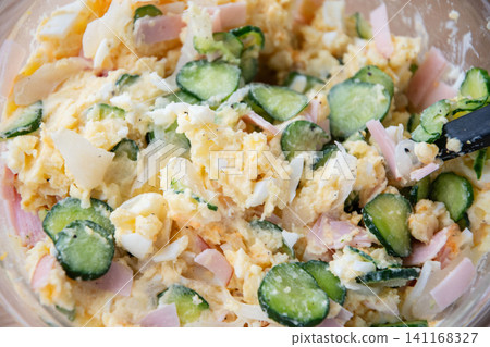 Freshly made potato salad Freshly made potato salad 141168327
