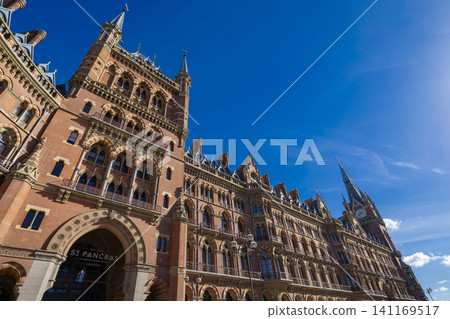 The historic station building and Victorian architecture of London St. Pancras Station The historic station building and Victorian architecture of London St. Pancras Station 141169517