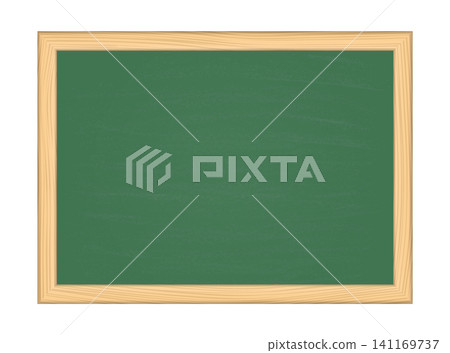 Empty Chalkboard with Wooden Frame Empty Chalkboard with Wooden Frame 141169737