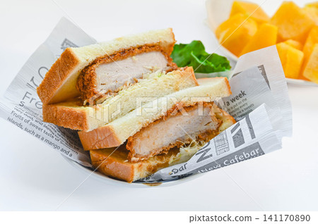Thick-cut pork cutlet sandwich Thick-cut pork cutlet sandwich 141170890