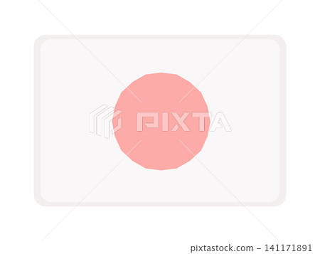 Japanese flag illustration Japanese flag illustration 141171891