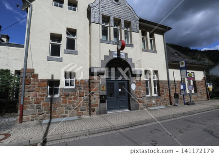 A Western-style train station in the German countryside. A Western-style train station in the German countryside. 141172179