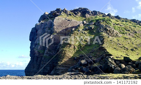 The towering cliffs and blue sky of Yonaguni Island in Okinawa Prefecture The towering cliffs and blue sky of Yonaguni Island in Okinawa Prefecture 141172192