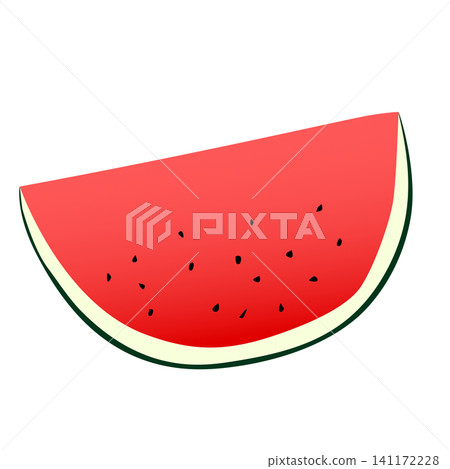 Simple illustration of a cut watermelon Simple illustration of a cut watermelon 141172228