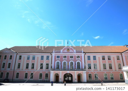 Toompea Castle, used as the Parliament building in the historic district of Tallinn, a UNESCO World Heritage Site, in the Baltic states. Toompea Castle, used as the Parliament building in the historic district of Tallinn, a UNESCO World Heritage Site, in the Baltic states. 141173017