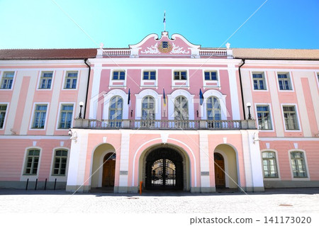 Toompea Castle, used as the Parliament building in the historic district of Tallinn, a UNESCO World Heritage Site, in the Baltic states. Toompea Castle, used as the Parliament building in the historic district of Tallinn, a UNESCO World Heritage Site, in the Baltic states. 141173020