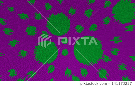 a pattern of green circular shapes of varying sizes against a purple background a pattern of green circular shapes of varying sizes against a purple background 141173237