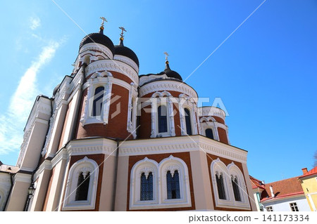 Exterior view of Alexander Nevsky Cathedral in Tallinn's Old Town, a UNESCO World Heritage Site in Estonia, one of the Baltic states (4) Exterior view of Alexander Nevsky Cathedral in Tallinn's Old Town, a UNESCO World Heritage Site in Estonia, one of the Baltic states (4) 141173334