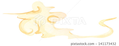 Oriental cloud illustration collection, hand drawn wavy clouds with fluffy swirl shape, mid autumn festival decoration, lunar new year design, Asian traditional culture. 141173432
