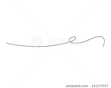 Hand-drawn thin loop curve lines, stylish decorative border vector illustration material Hand-drawn thin loop curve lines, stylish decorative border vector illustration material 141173557