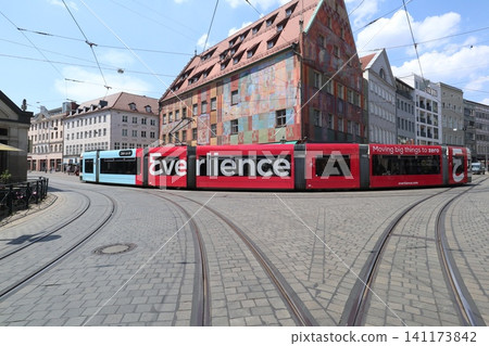 Trams and intersections in Augsburg Trams and intersections in Augsburg 141173842