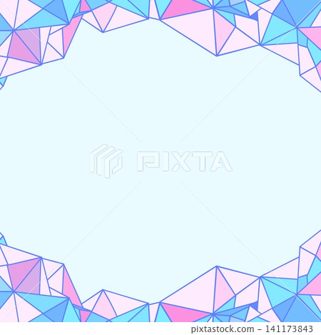 Origami-style polygon frame, summer background material, copy space Origami-style polygon frame, summer background material, copy space 141173843