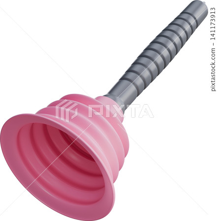 Pink Toilet Plunger 3D Render Pink Toilet Plunger 3D Render 141173913