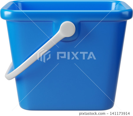 Blue Plastic Bucket 3D Render Blue Plastic Bucket 3D Render 141173914