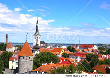 View overlooking the historic district of Tallinn, a UNESCO World Heritage site in Estonia, one of the Baltic states (2) View overlooking the historic district of Tallinn, a UNESCO World Heritage site in Estonia, one of the Baltic states (2) 141174489