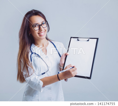 Doctor on white background. 141174755