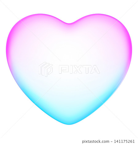 Pastel holographic style heart icon with smooth pink and cyan neon soft gradient color tones, Translucent fluid design element with glossy finish suited for digital romance, medical apps, or like Pastel holographic style heart icon with smooth pink and cyan neon soft gradient color tones, Translucent fluid design element with glossy finish suited for digital romance, medical apps, or like 141175261