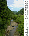 The scenery of a tributary of the terraced rice fields of Warabino 141175390