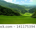 Rice terraces of Warabino, scenery viewed from Taihei Observatory. 141175394