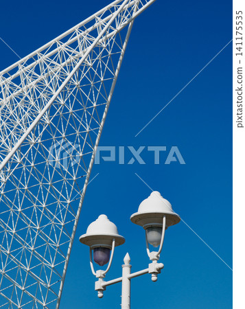 Kobe Maritime Museum and streetlights Kobe Maritime Museum and streetlights 141175535