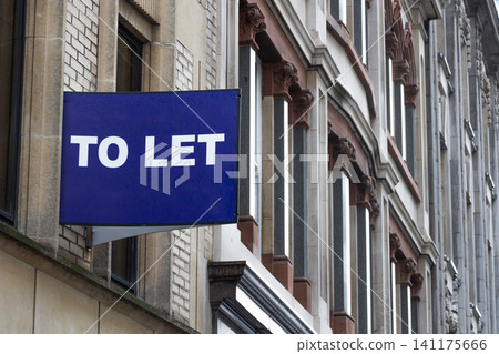 Blue to let sign on a classic building facade Blue to let sign on a classic building facade 141175666
