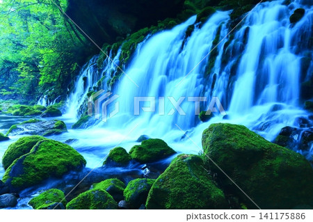 Landscape with a waterfall Landscape with a waterfall 141175886